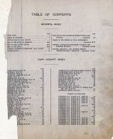 Table of Contents, Clay County 1914